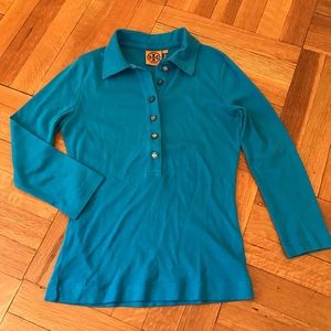 Tory Burch 3/4 sleeve polo shirt